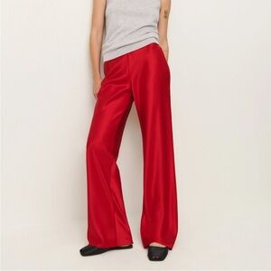 Reformation Red Wide Leg Pants